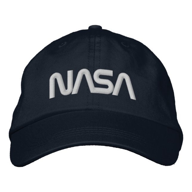 Iconic NASA Circa Night Sky Blue Cotton Embroidered Hat (Front)