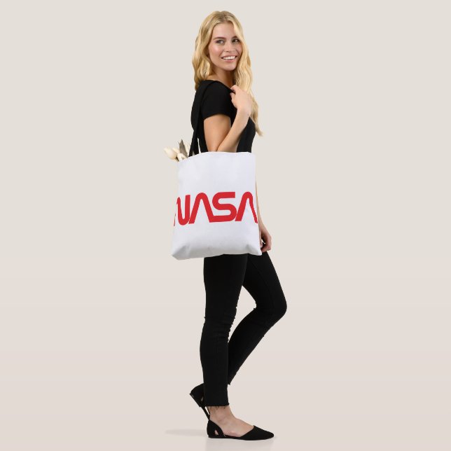 Iconic NASA Circa Shoulder Tote (Rocket White) (On Model)