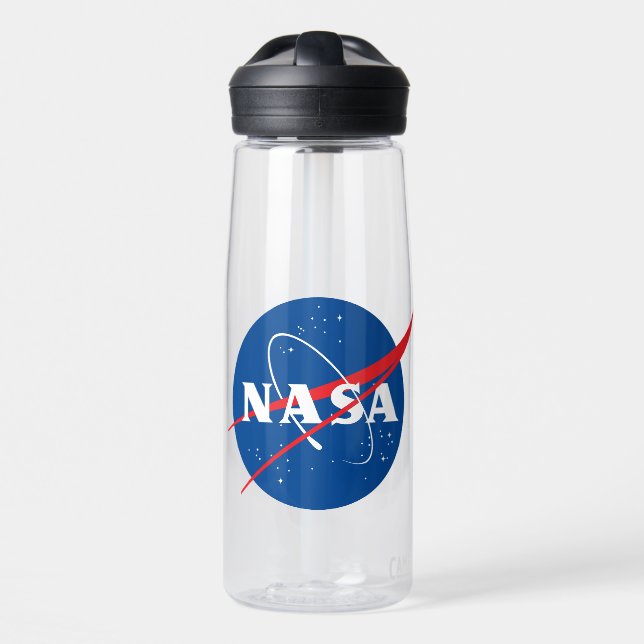 Iconic NASA Clear 25 oz Water Bottle (Front)
