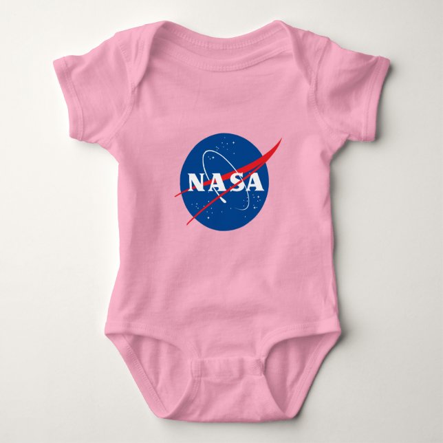 Iconic NASA Cotton Baby Bodysuit (Celestial Pink) (Front)