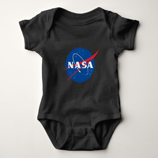 Iconic NASA Cotton Baby Bodysuit (Eclipse Black) (Front)