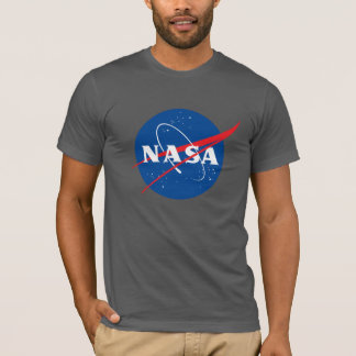 Iconic NASA Fitted Cotton T-Shirt (Dark Side Grey)