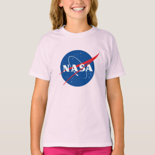 Iconic NASA Girls’ Cotton T-Shirt (Horizon Pink)