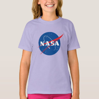 Iconic NASA Girls’ Cotton T-Shirt (Nova Violet)