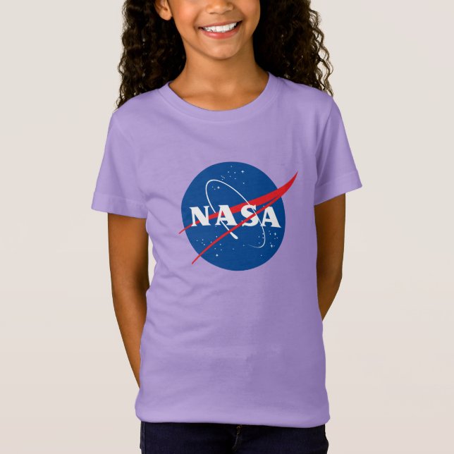Iconic NASA Girls’ Premium Nova Violet T-Shirt (Front)