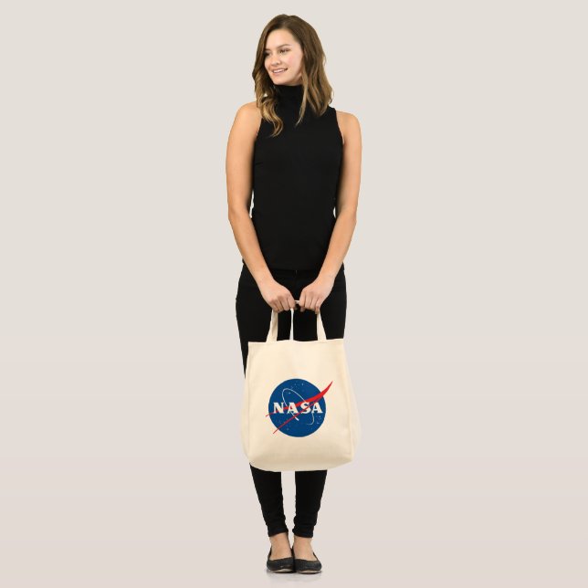Iconic NASA Grocery Tote Bag (Pluto Cream) (Front (Model))
