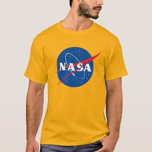 Iconic NASA Heavy Cotton T-Shirt (Saturn Gold) (Front)