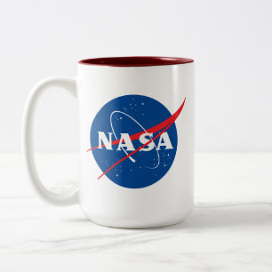 Iconic NASA Mars Red Trim Ceramic Bistro Mug