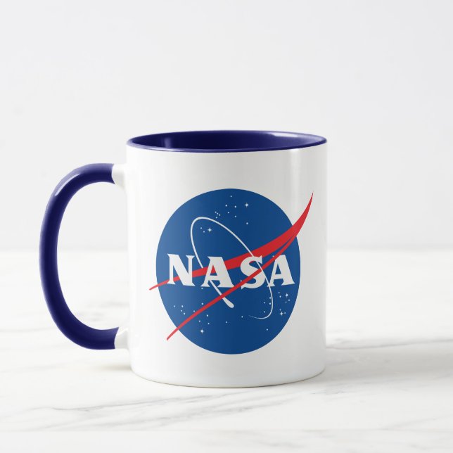 Iconic NASA Night Sky Blue/White Ceramic Mug (Left)