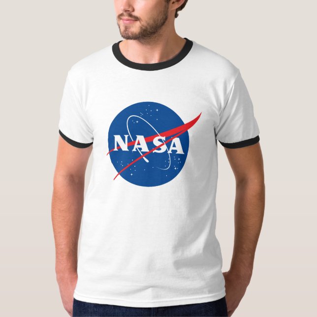 Iconic NASA Retro T-Shirt (White/Eclipse Black) (Front)