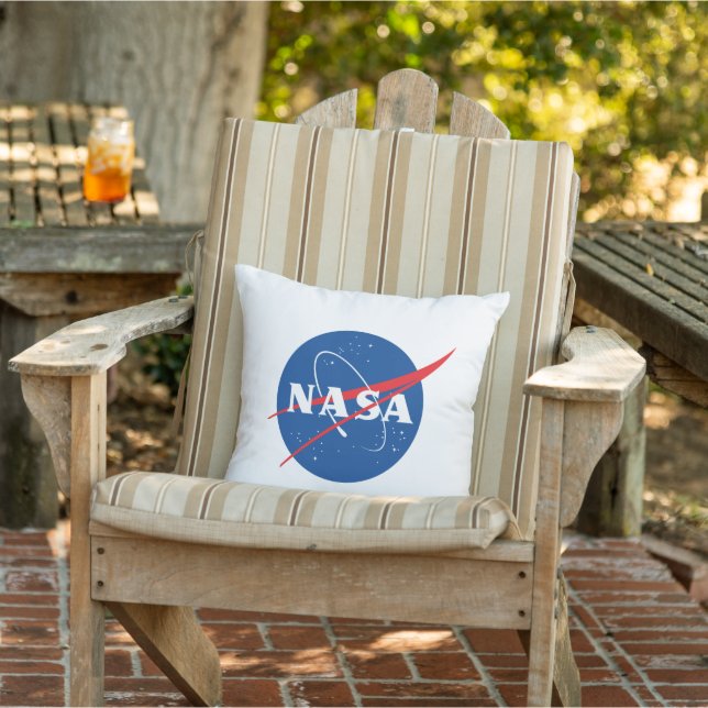Iconic NASA Rocket White 16” x 16” Throw Cushion (Chair)