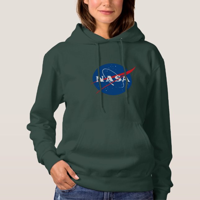 Iconic NASA Women’s Hoodie (Aurora Green) (Front)