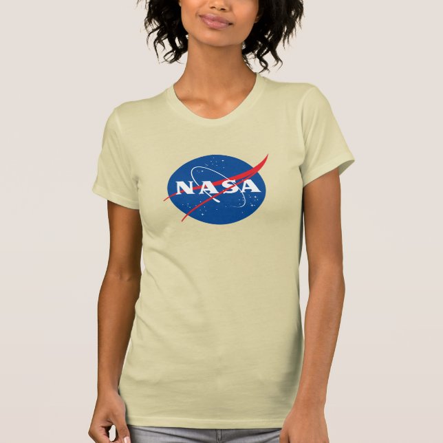 Iconic NASA Women’s Slim T-Shirt (Pluto Creme) (Front)