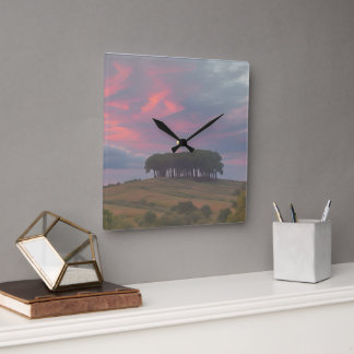 Iconic Nearly Home / There Trees(Cookworthy Knapp) Square Wall Clock
