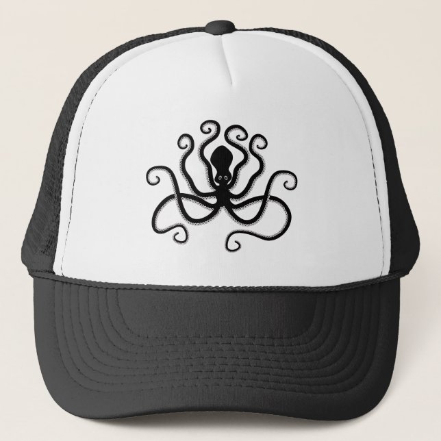 Iconic Octopus from Minoan Marine Style Pottery Trucker Hat (Front)