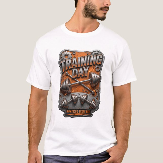 Iconic Orange TRAINING DAY Shirt Design (Front)