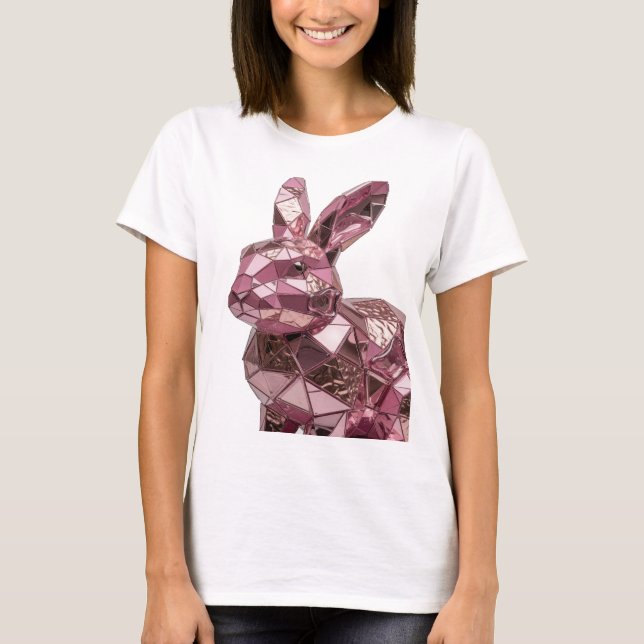 Iconic Pink ABSTRACT ART Design T-Shirt (Front)