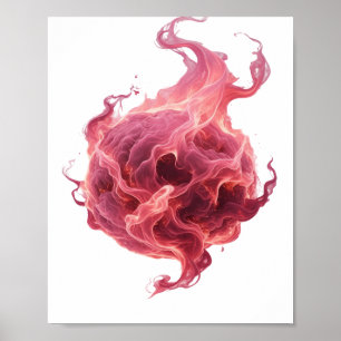 Iconic Pink ABSTRACT ART Statement Design Poster