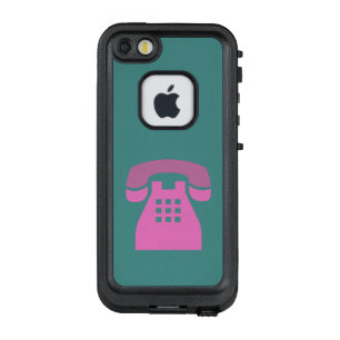 Iconic Pink Retro Phone on any Colour LifeProof FRÄ’ iPhone SE/5/5s Case