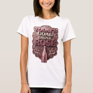 Iconic Pink TODAY'S GOAL DRINK ROS Print T-Shirt