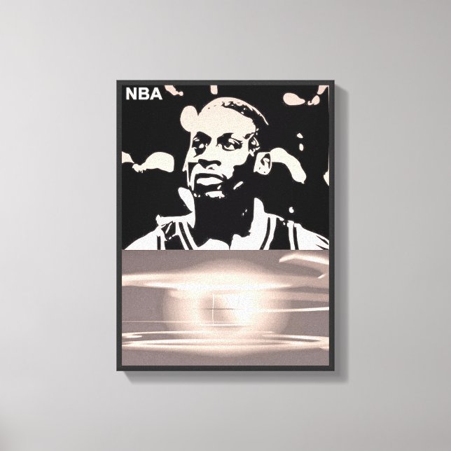 iconic player silhouette  canvas print (Front)