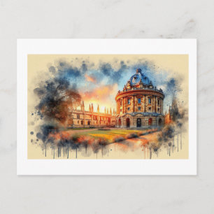 Iconic Radcliffe Oxford at Sunset,  Postcard