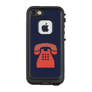 Iconic Red Retro Phone on any Colour LifeProof FRÄ’ iPhone SE/5/5s Case