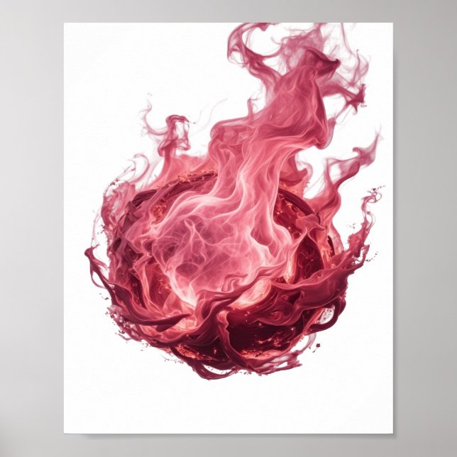 Iconic Silver ABSTRACT ART Graphic Design Poster (Front)