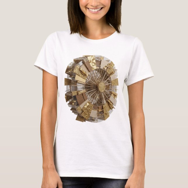 Iconic Silver ABSTRACT ART Modern Design T-Shirt (Front)