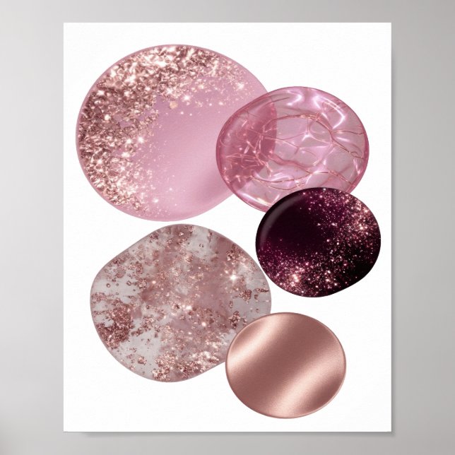 Iconic Silver ABSTRACT ART Poster (Front)