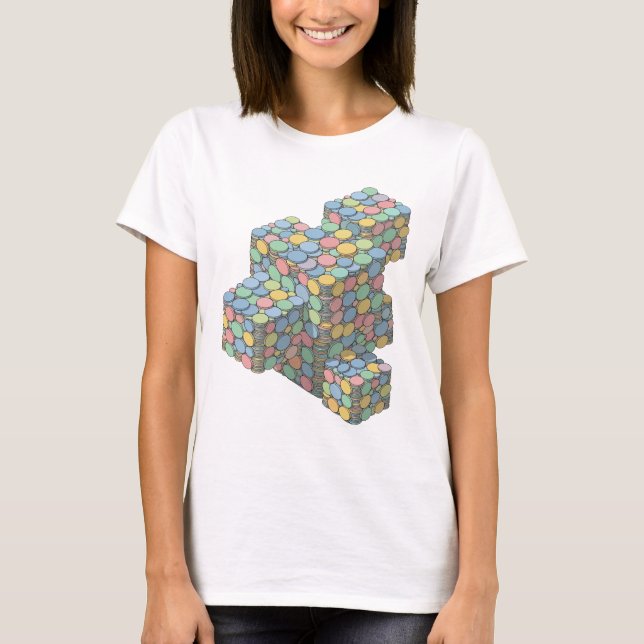 Iconic Silver COINS Design T-Shirt (Front)