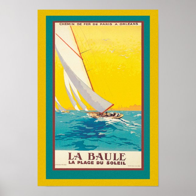 Iconic Vintage Travel poster La Baule (Front)