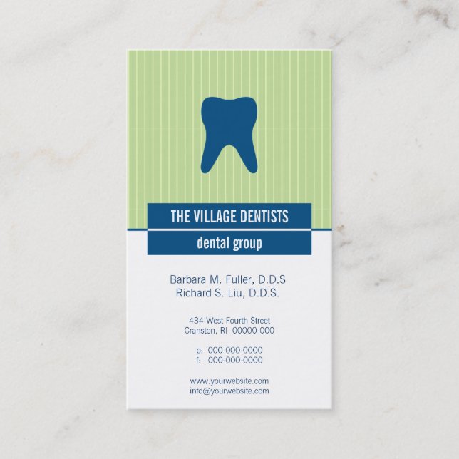 Iconographic Dental Appointment Card (Front)