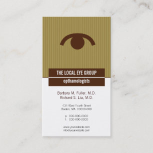 Iconographic Optical Appointment Business Card