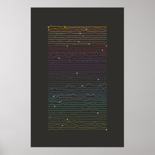 Iconography Data Art - Ridges Poster