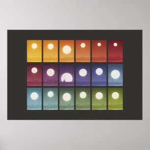 Iconography Data Art - Worlds Poster