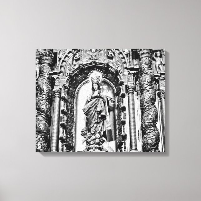 Iconography Seville Black + White Canvas Print (Front)