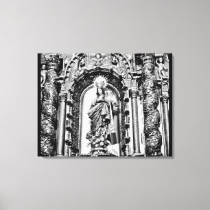 Iconography Seville Black + White Canvas Print