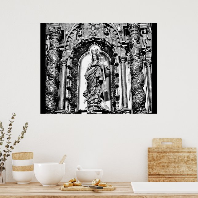 Iconography Seville Black + White Poster (Kitchen)