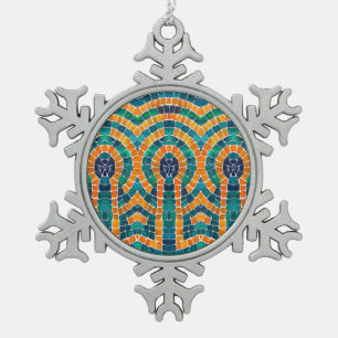 ICONS MOSAIC Pewter Snowflake Ornament