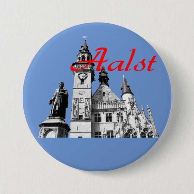 Icons of Aalst, Belgium Souvenir 7.5 Cm Round Badge (Front)