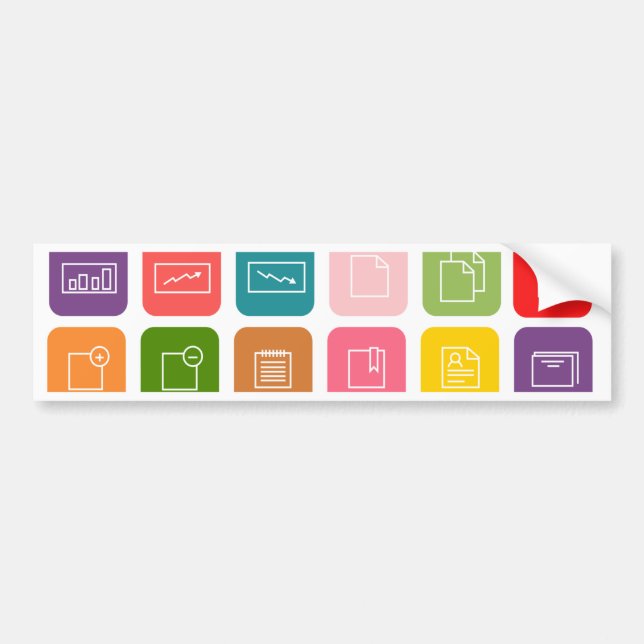 icons vector bumper sticker (Front)