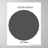 Icosagon Poster of Polygon