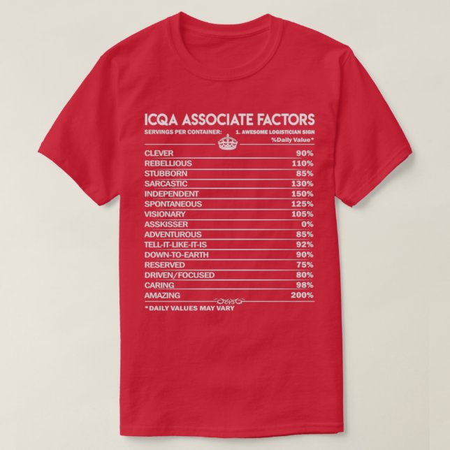 Icqa Associate Icqa Associate Icqa Associate Facto T-Shirt (Design Front)