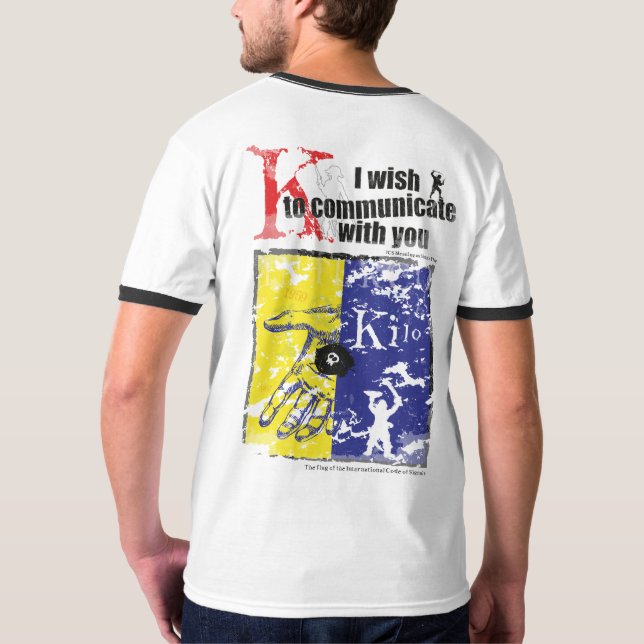 ICS Flag «K» - Kilo T-Shirt (Back)