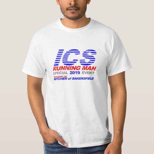 ICS Running Man Faded T-Shirt (Front)