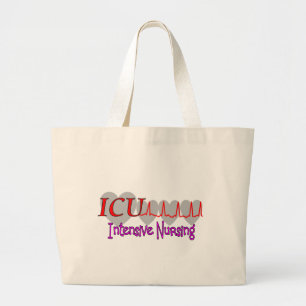 ICU INTENSIVE Nursing Unique Gifts Large Tote Bag