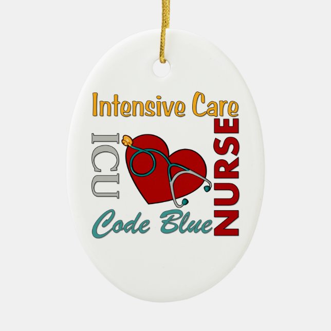ICU - Nurse Ceramic Tree Decoration (Front)