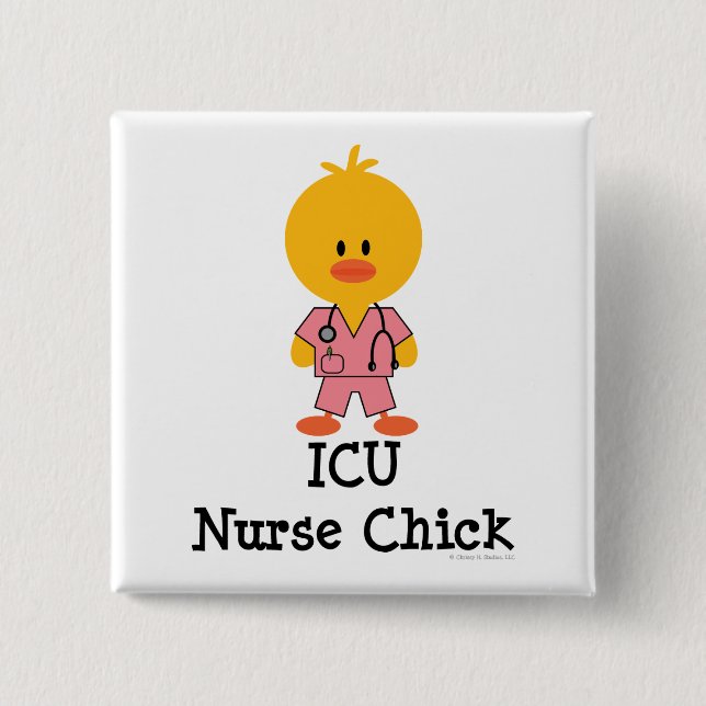 ICU Nurse Chick Button (Front)