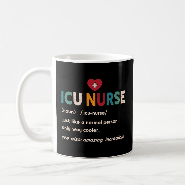 Icu Nurse Definition Hospital Rn Medical Intensive Coffee Mug (Left)